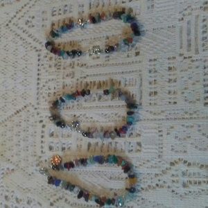 Hand made anointed wire stone  bracelet